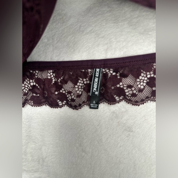 Body Frosting Size Large Padded Lined Back Bralette Color Plum - Picture 6 of 9